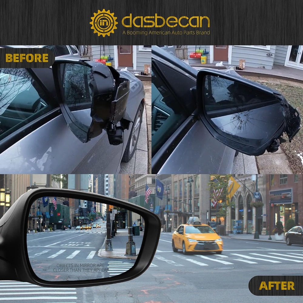 Dasbecan Right Side Mirror Compatible with 12-17 Hyundai Accent Black 3 pin