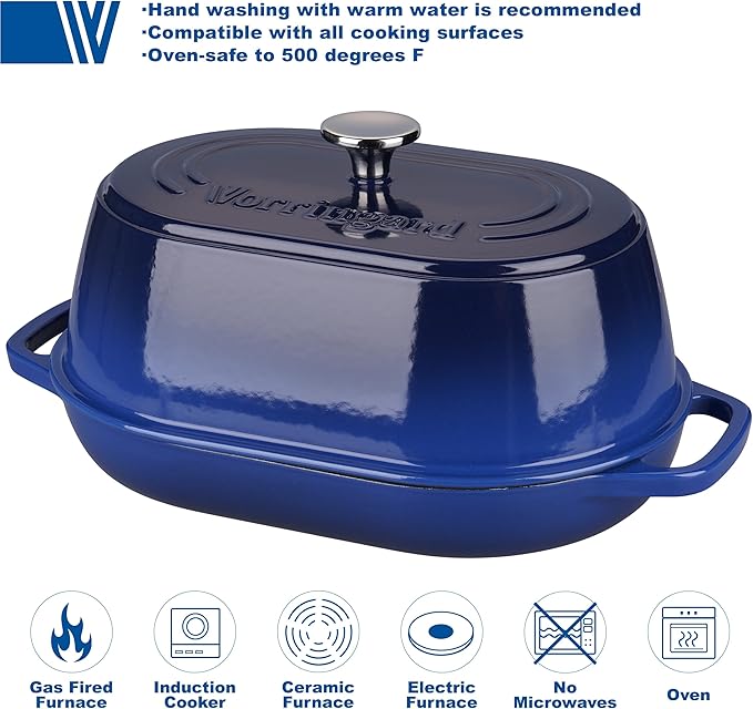 VORRINGARD Enameled Cast Iron Dutch Oven Pot