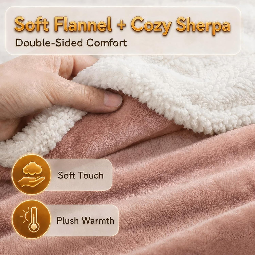 Electric Heated Blanket Full Size 72"x84", Cozy Pink