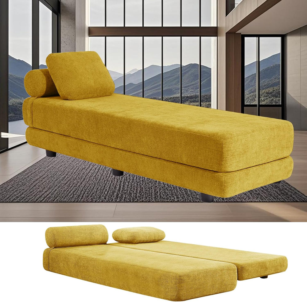 80-Inch Inch Upholstered Daybed, Chaise Lounge Chair Indoor for Living Room, ...