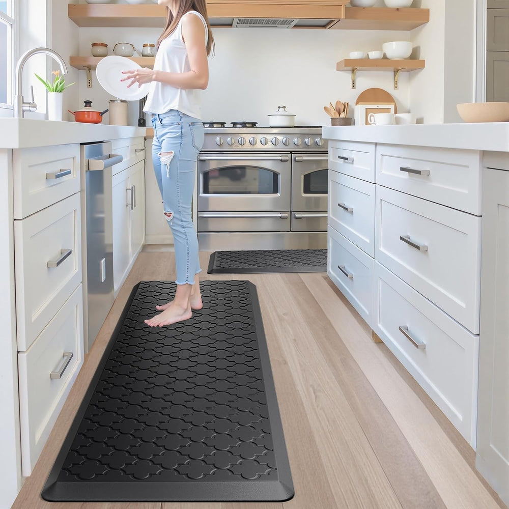 Kitchen Mats for Floor Anti Fatigue Mats for Kitchen Floor, Black | Kitchen M...