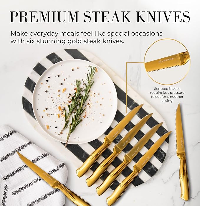 Styled Settings Gold Knife Set