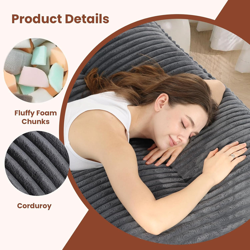 10" Futon Mattress Queen Size,Futons Sofa Couch Bed with Straps, Thick C...