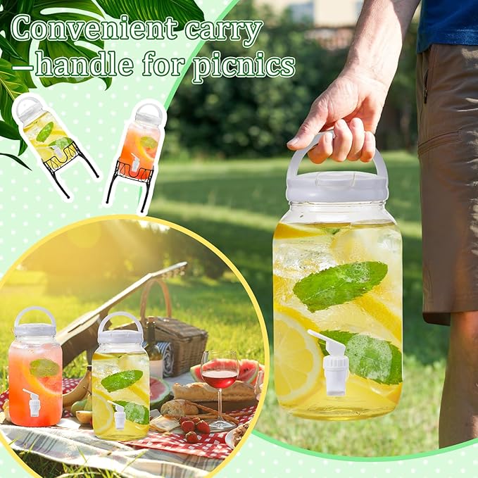 Tanlade 2 Pcs Plastic Drink Dispenser