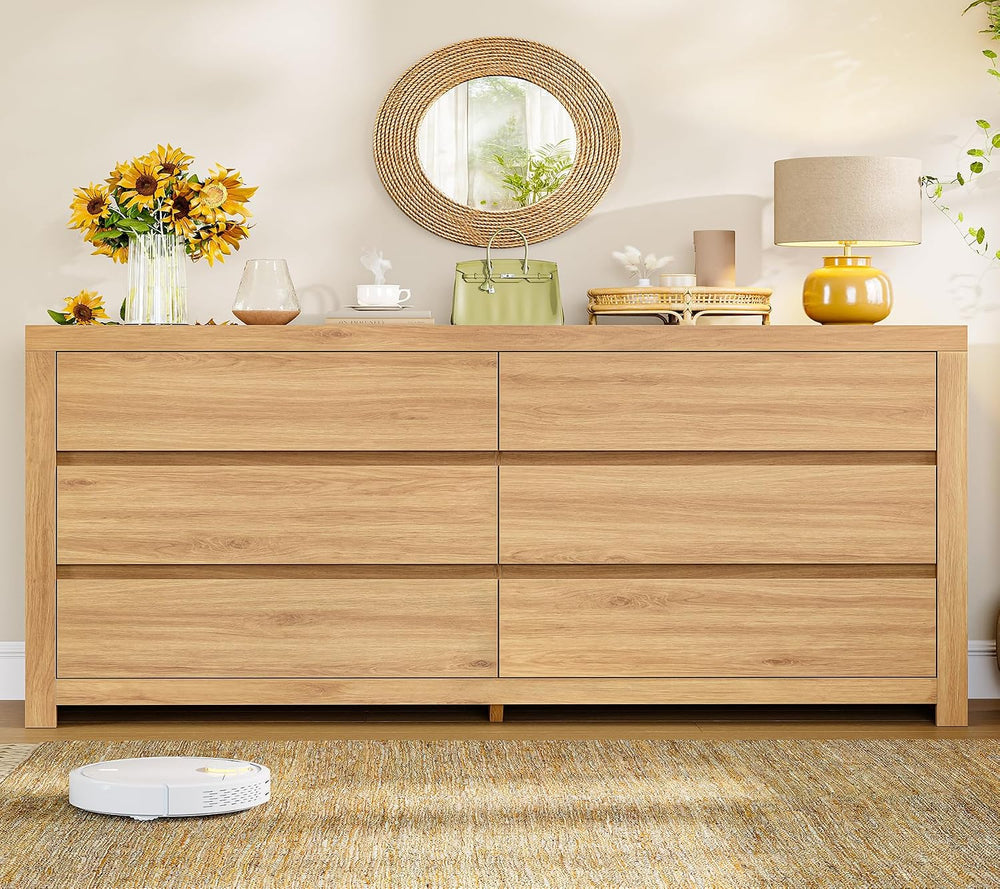 55" Dresser for Bedroom with 6 Drawers, Modern Dressers & Chests of ...