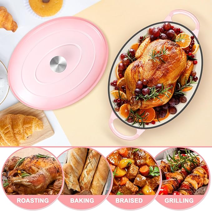 E-far 5QT Oval Dutch Oven Pot
