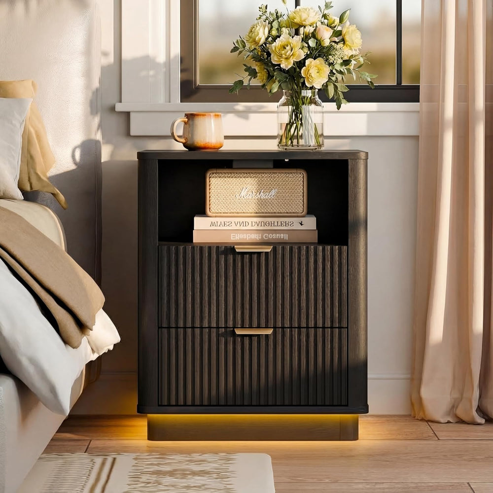 Dresser and Nightstand Sets 3 Piece, Bedroom Set with Charging Station, Large...