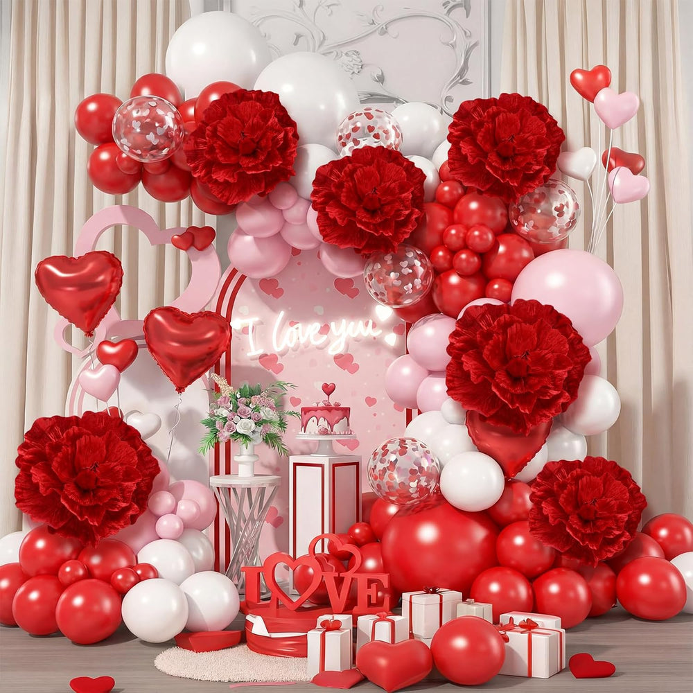 Giegxin 6 Pcs Giant Christmas Flowers Decor Large Christmas Tree Flower