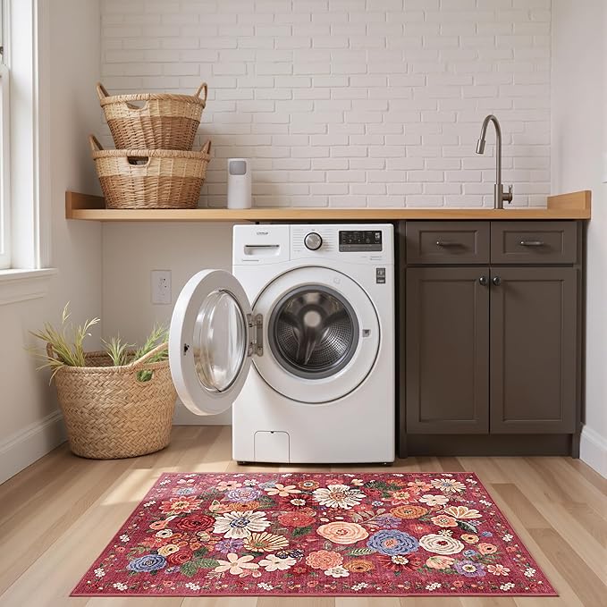 2x5 Entryway Runner Rugs, Non Slip Washable Rugs