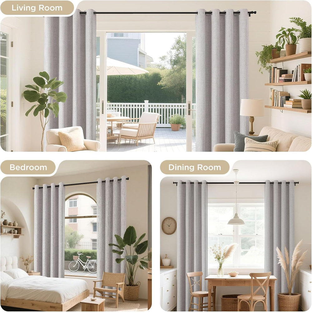 Joydeco Blackout Curtains 96 Inches Long, Light Blocking Curtains for Bedroom...