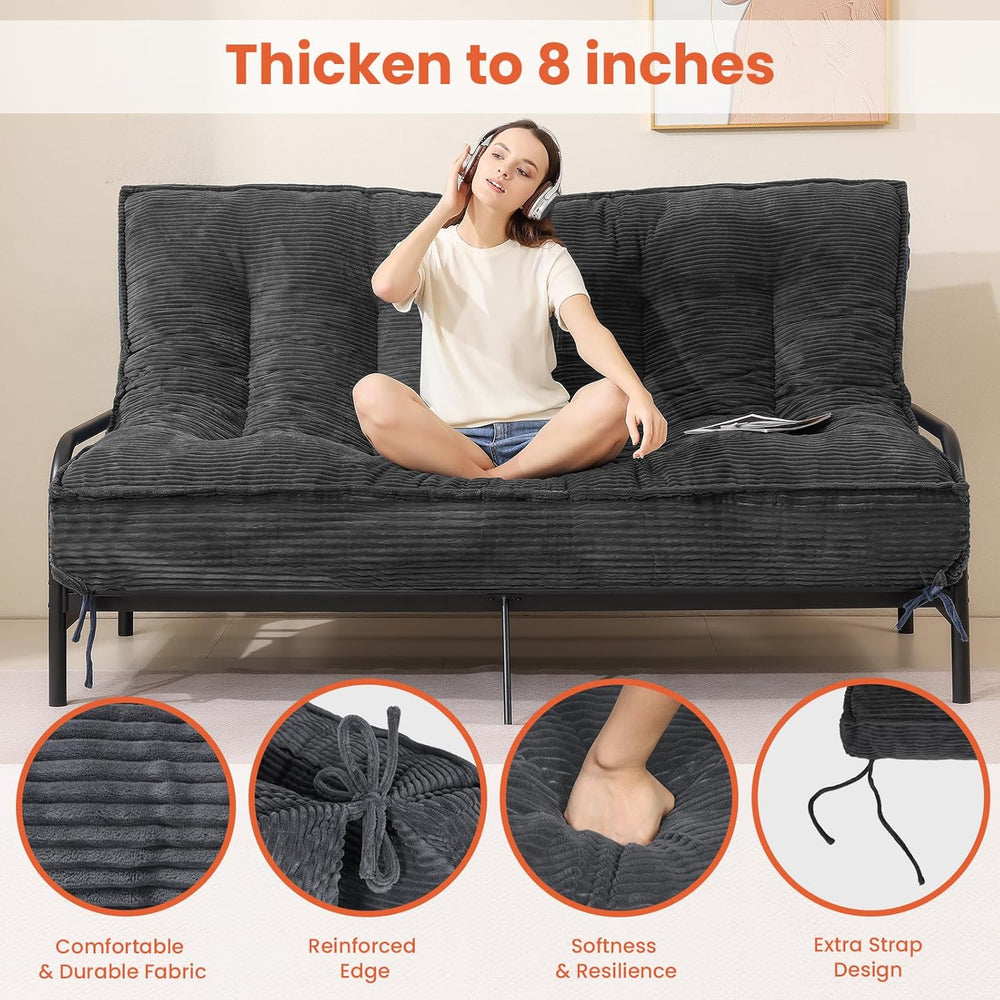 Erament Futon Mattress, Futons Sofa Bed Sleeper Couch Bed 8 Inch,Full Size Ma...