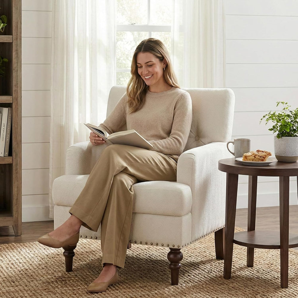 MALOL Upholstered Accent Chair Set of 2, Comfy Reading Chair for Living Room,...