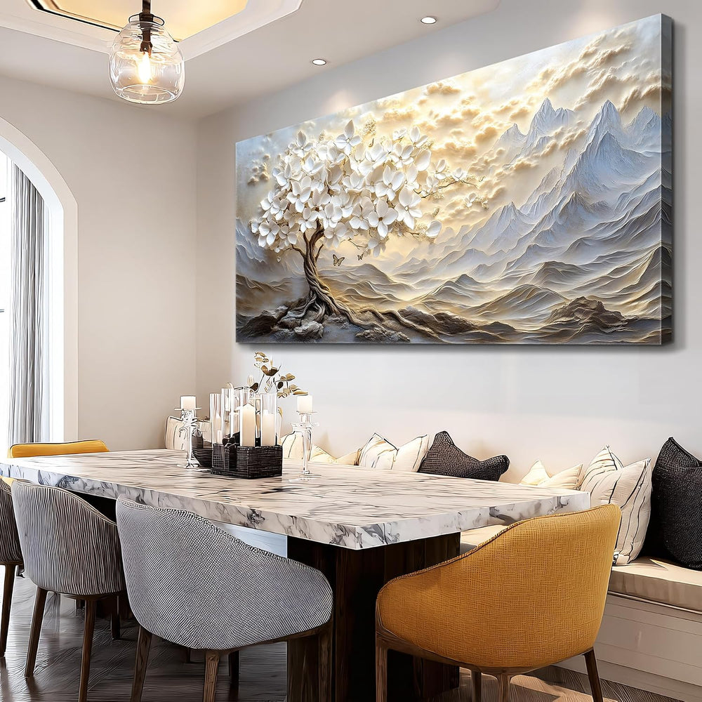 XIGUANGART Large Canvas Wall Art Mountain Landscape Farmhouse Floral Painting...