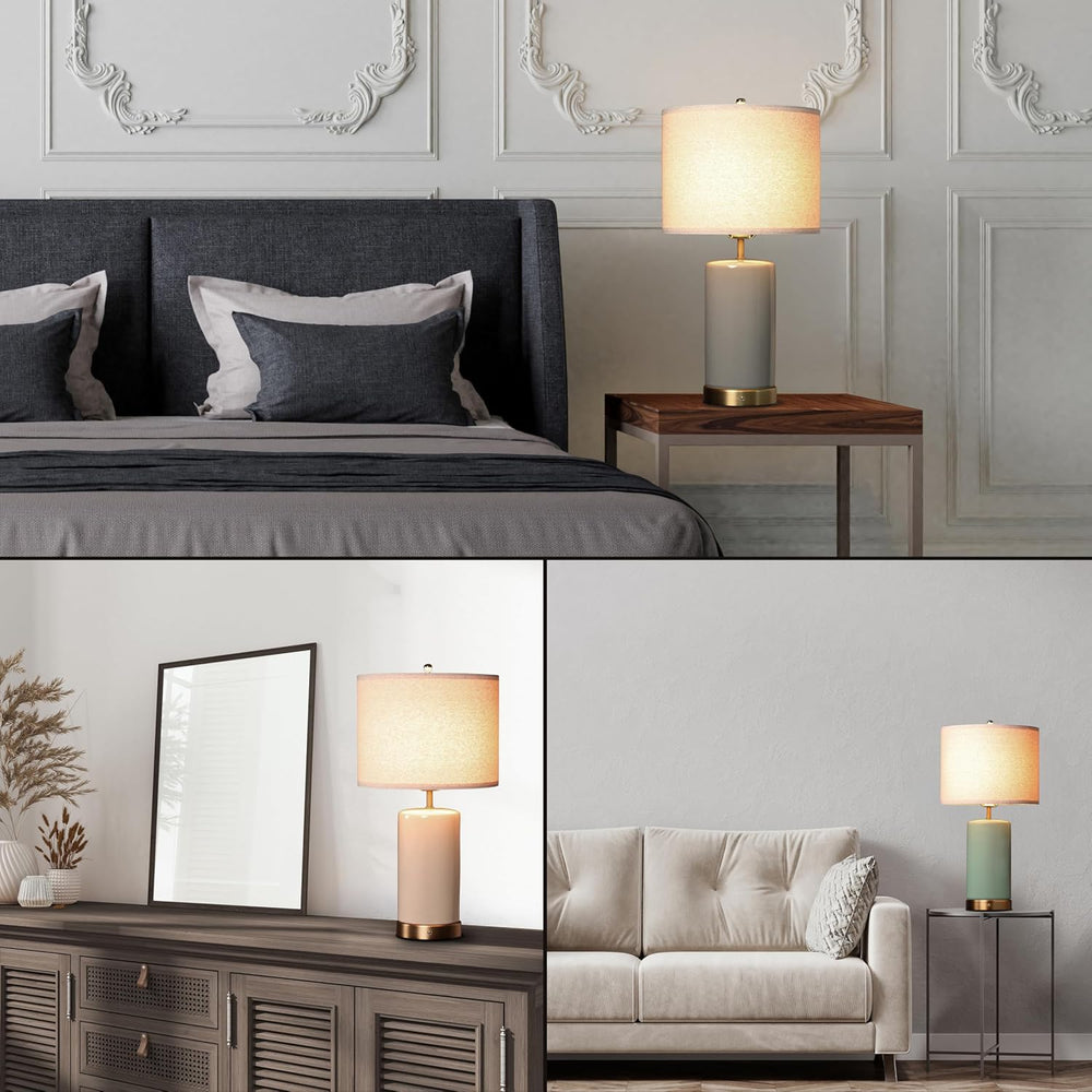 O’Bright Dune - Battery Powered Table Lamp, Rechargeable Cordless Ceramic Lam...