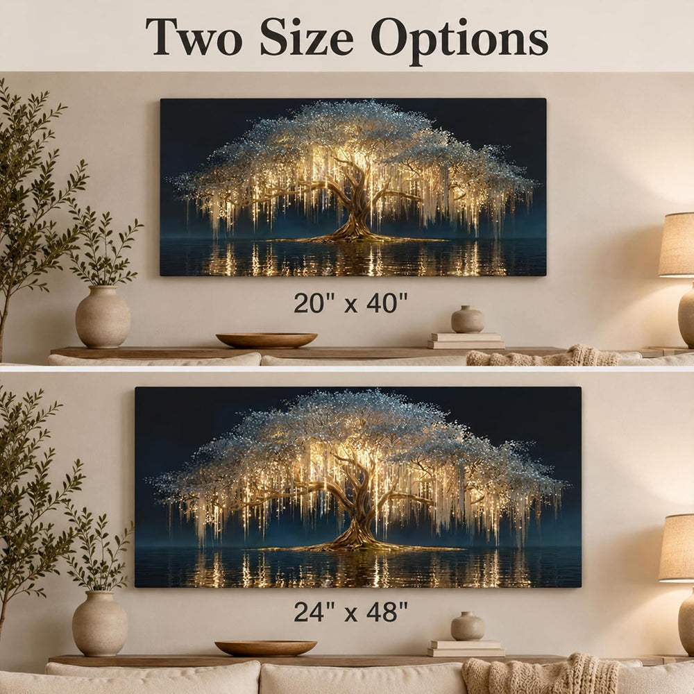 MBFKVFE Large Tree of Life Canvas Wall Art, 20x40 Inch