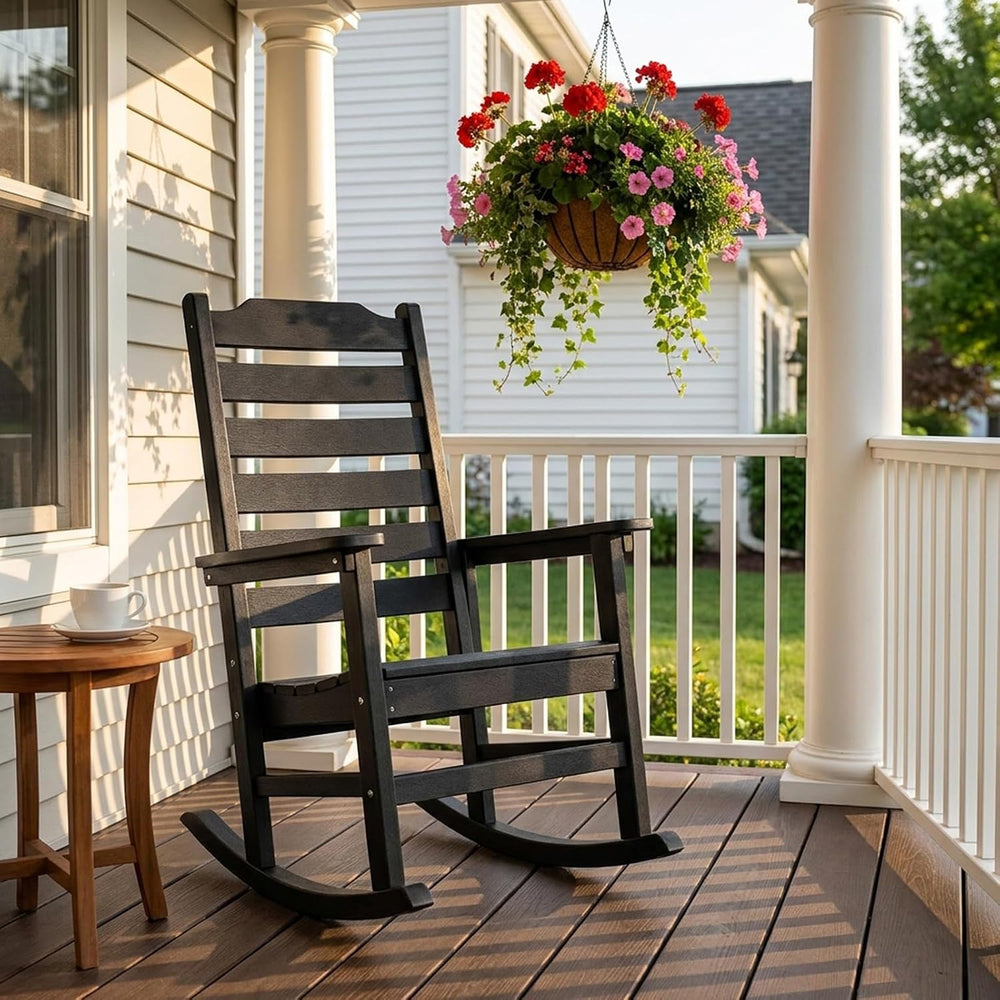Rocking Chair Set of 2,All Weather Courtyard for Outside Balcony Gardens,High...
