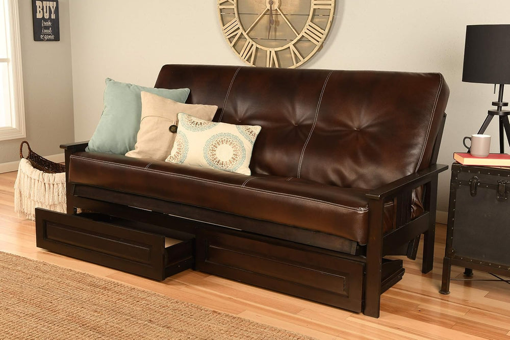 Kodiak Furniture Monterey Futon Set, No Drawers, with Espresso Base and Orego...