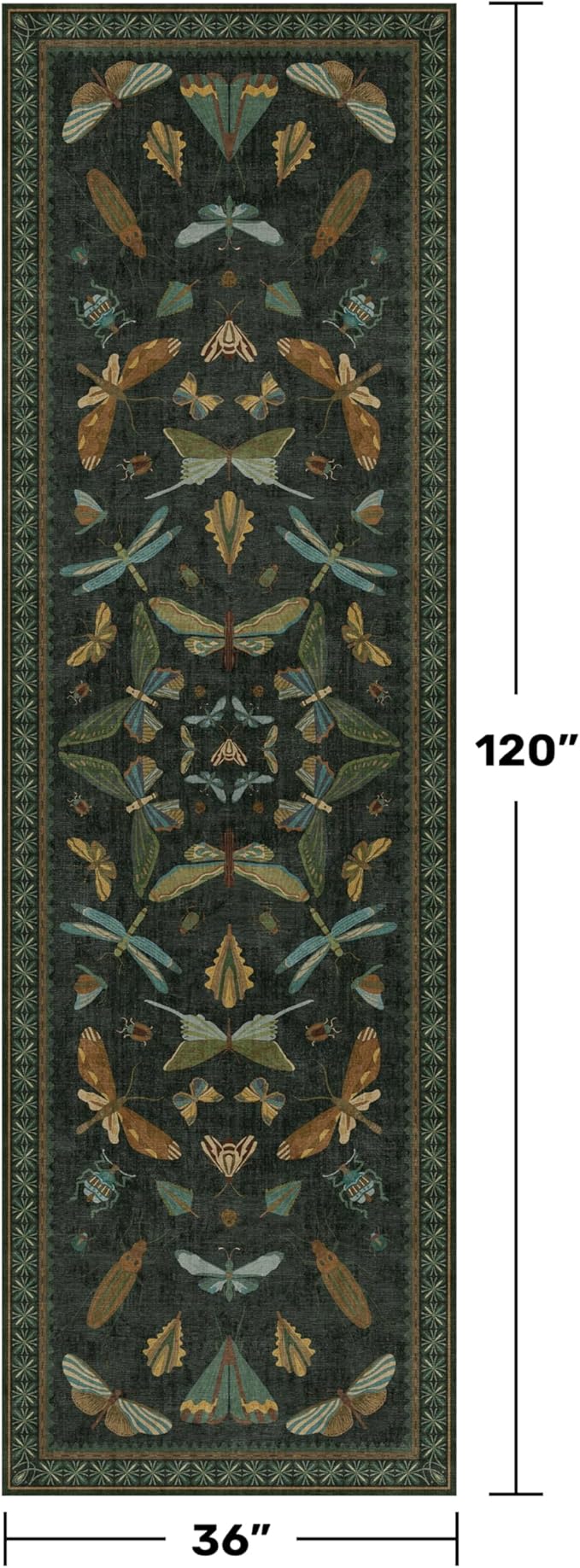 Dark Green 3x10 Extra Long Runner Rugs