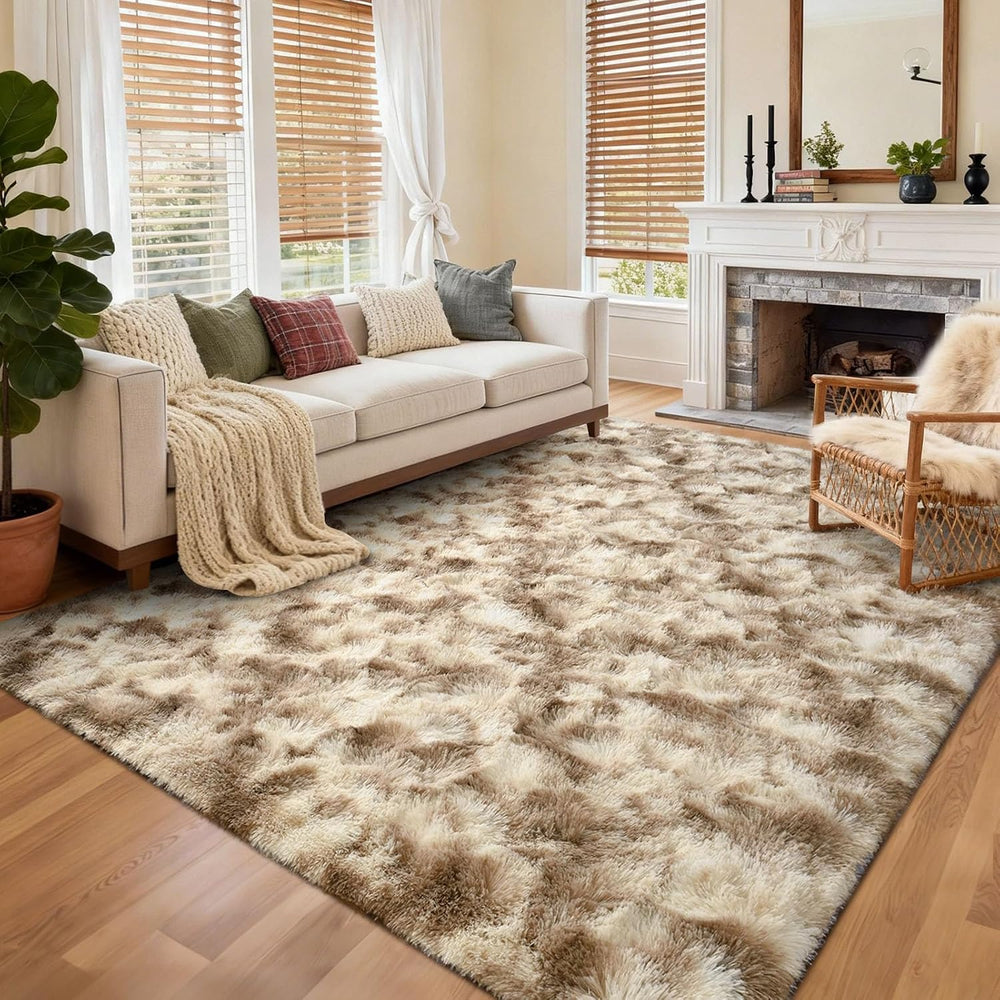 5x7 Ft Large Shag Rugs for Bedroom Living Room Decor for Men Boys, Tie Dyed