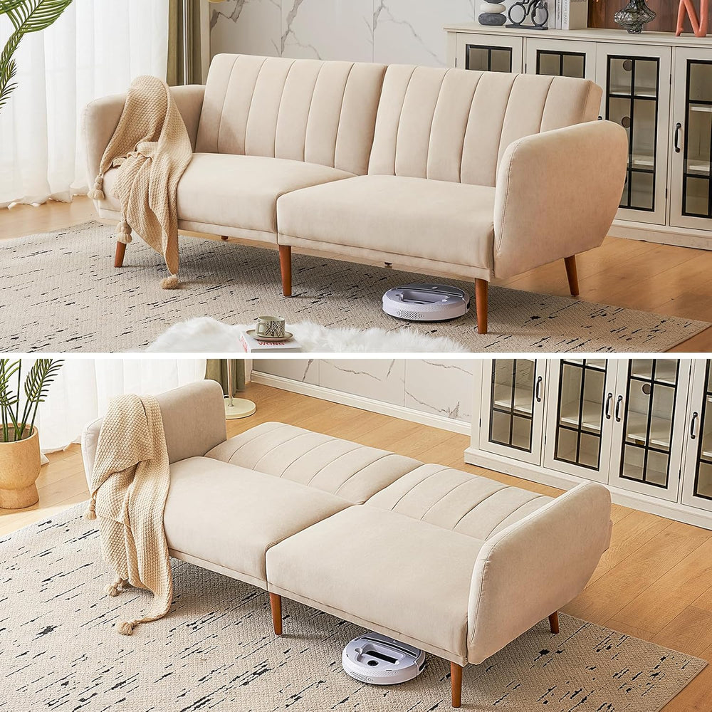 Furnimart 81" Futon Sofa Bed, 3-Way Convertible Sleeper Sofa, Modern Lov...