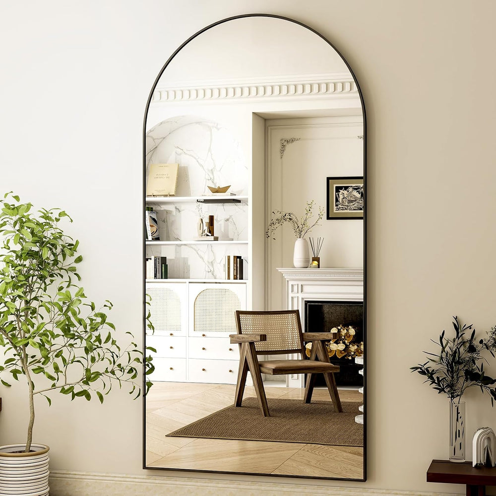 HARRITPURE 71"x30" Arched Full Length Mirror, Black