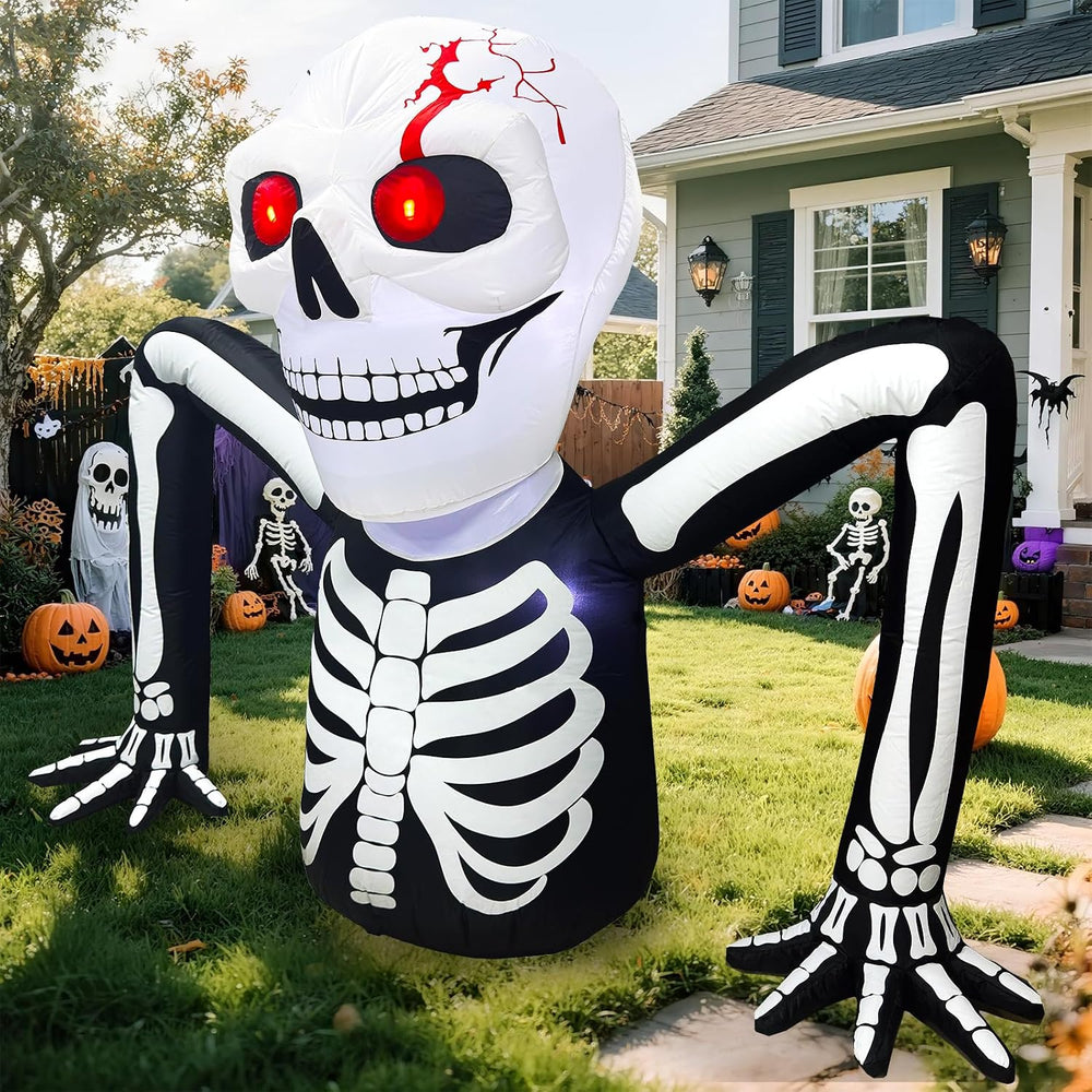 7 FT Halloween Inflatables Skeleton Decoration,Large Skeleton Halloween Decor...