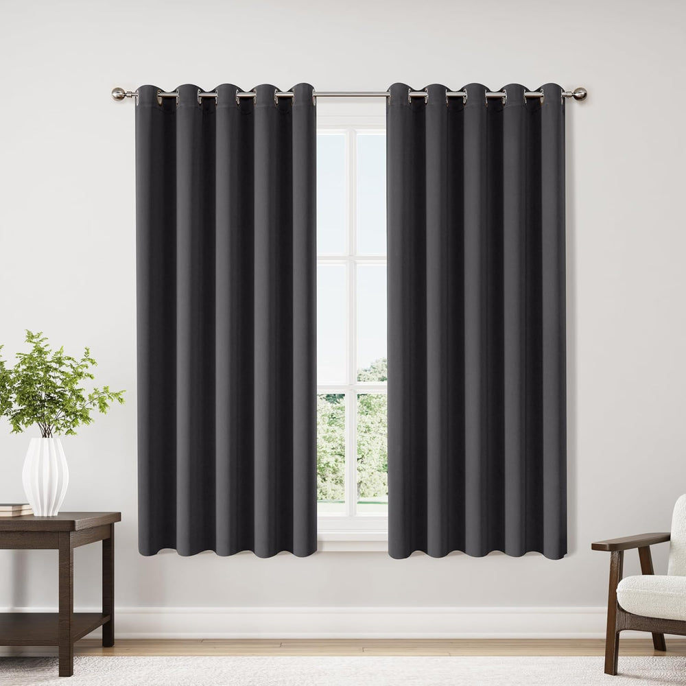 ChrisDowa Blackout Curtains for Bedroom and Living Room 70 Inches Wide