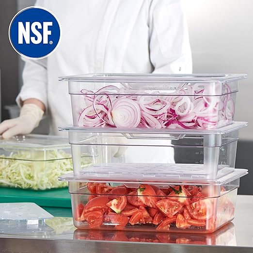 CURTA 4-Pack 1/2 Size 4" Deep NSF Polycarbonate Food Pans