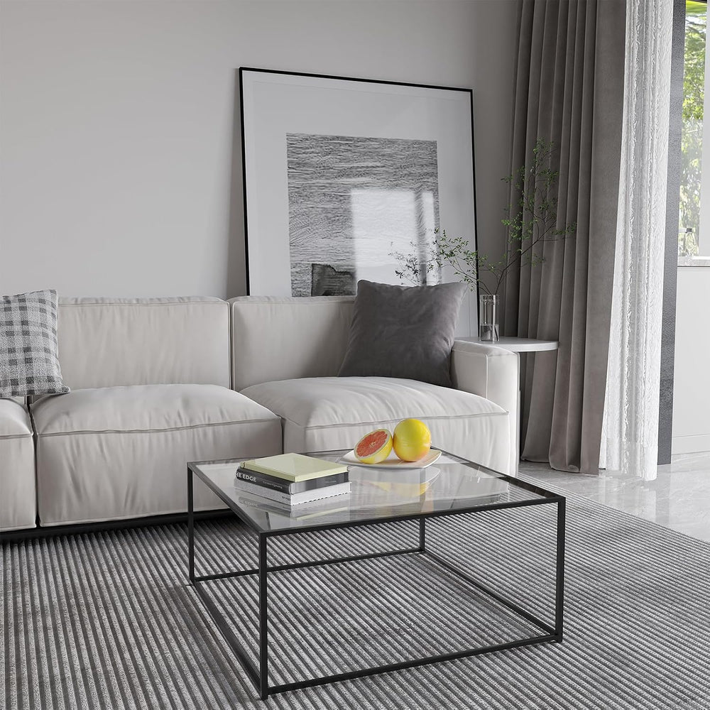 Glass Coffee Table Modern Center Table,Minimalist Coffee Table Sofa Side Tea ...