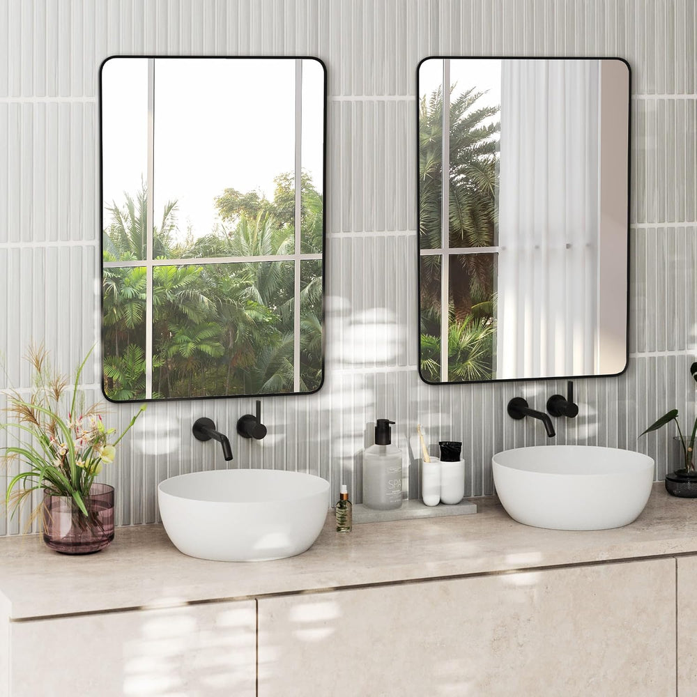 Bathroom Vanity Mirror, Black Framed Mirror for Over Sink, 30x20