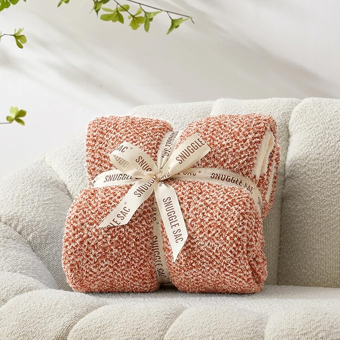 Snuggle Sac Orange Fall Throw Blanket