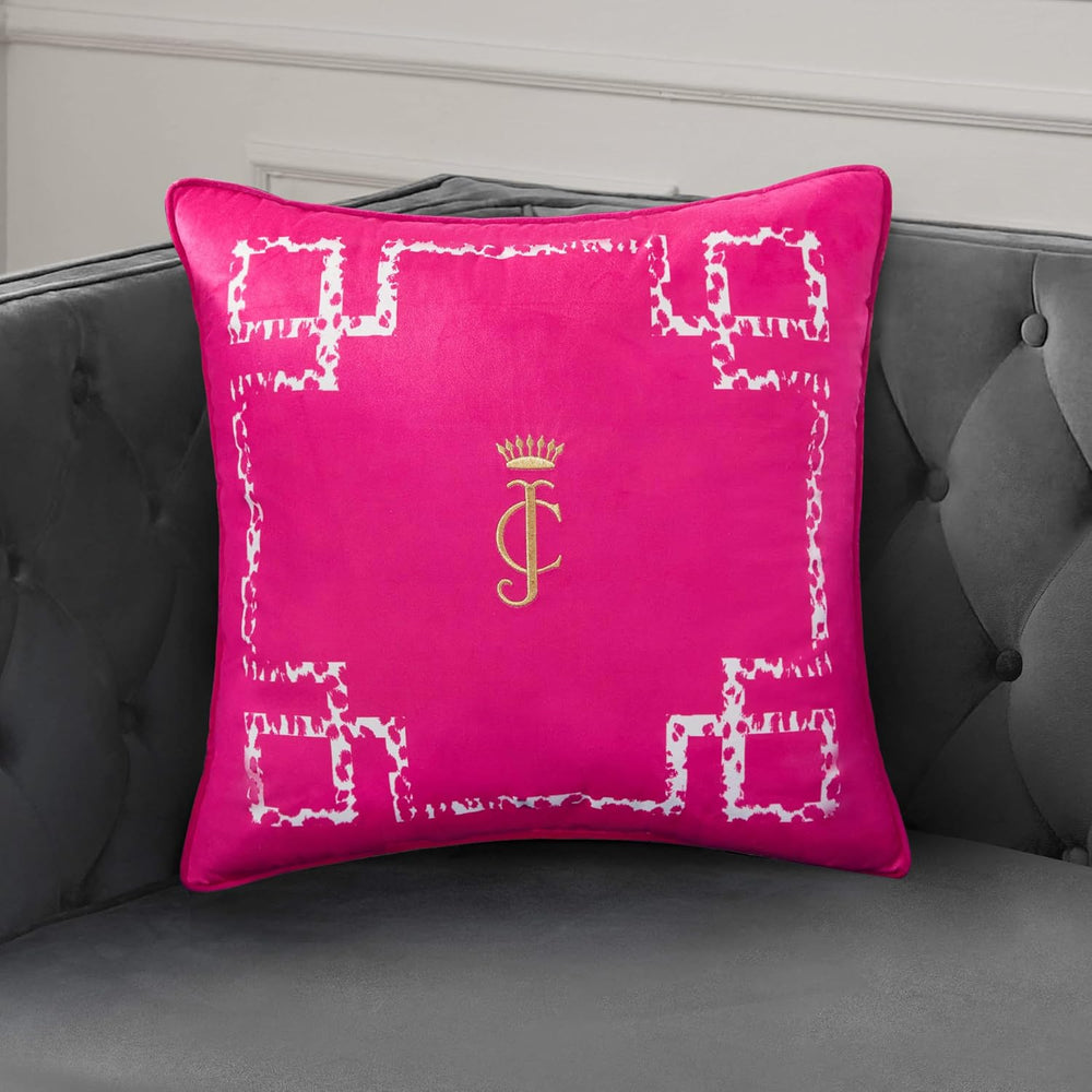 Juicy Couture Decorative Accent Throw-Pillows, 20"x20", Lattice Hot...