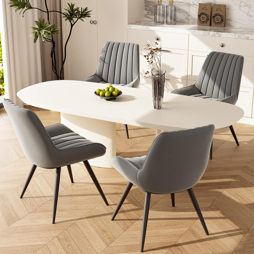 Modern Dining Chairs Set of 4,Upholstered Dining Room Chairs with Thick Cushi...