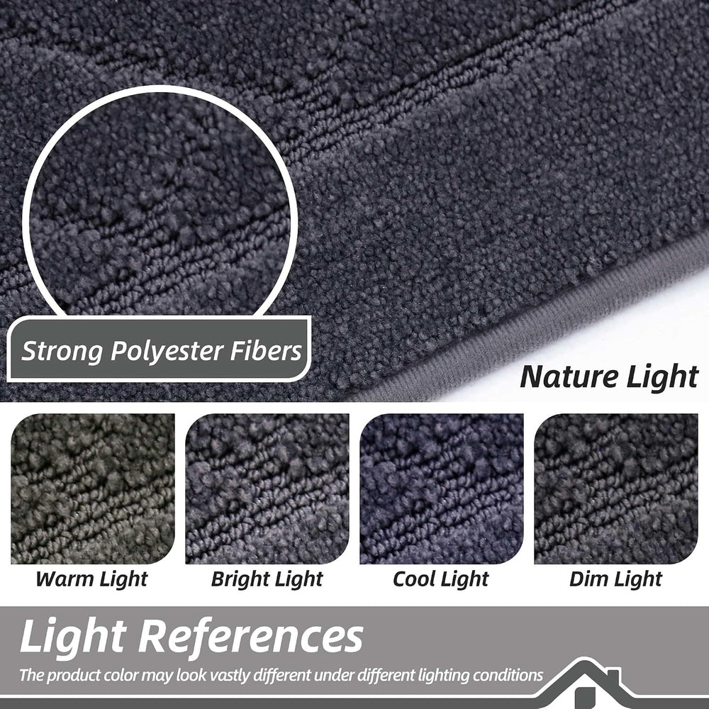 BEQHAUSE Dirt Trapper Door Mat 24" x 36", Doormat Non-Slip, Dark Grey