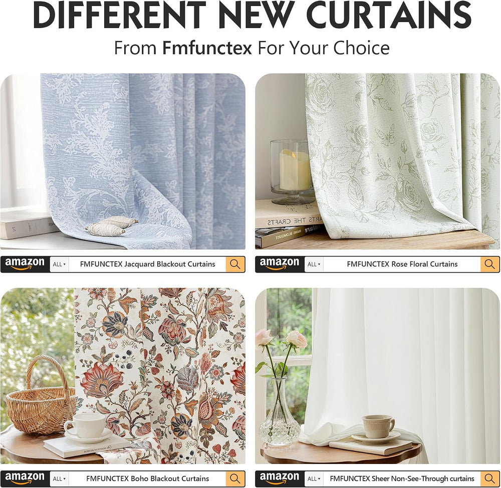 FMFUNCTEX 100% Blackout Beige Curtains 84 Inches for Bedroom, 2 Panels