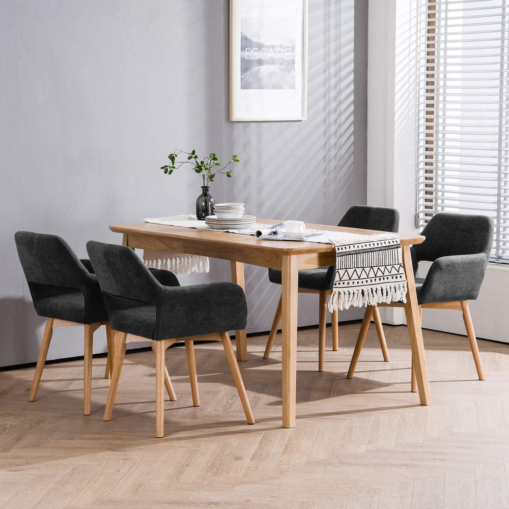 Mid Century Modern Dining Chairs Set of 6 & 4 & 2 Comfy Accent Chair ...