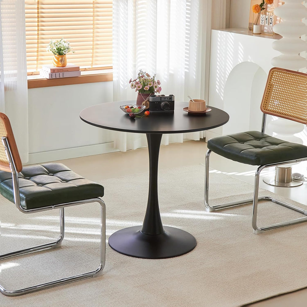 Round Dining Table, 31.5" Circle Tulip Table with Thickened Tabletop &am...