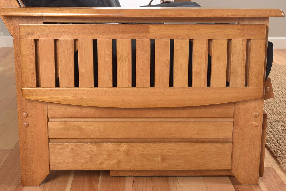 Kodiak Furniture Phoenix Full Size Futon in Butternut Finish with Storage Dra...