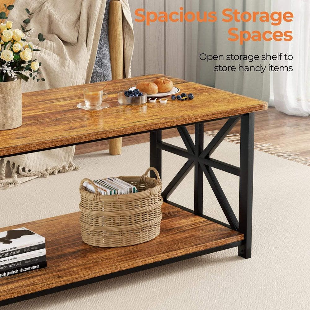 GreenForest Round Corners Coffee Table for Living Room