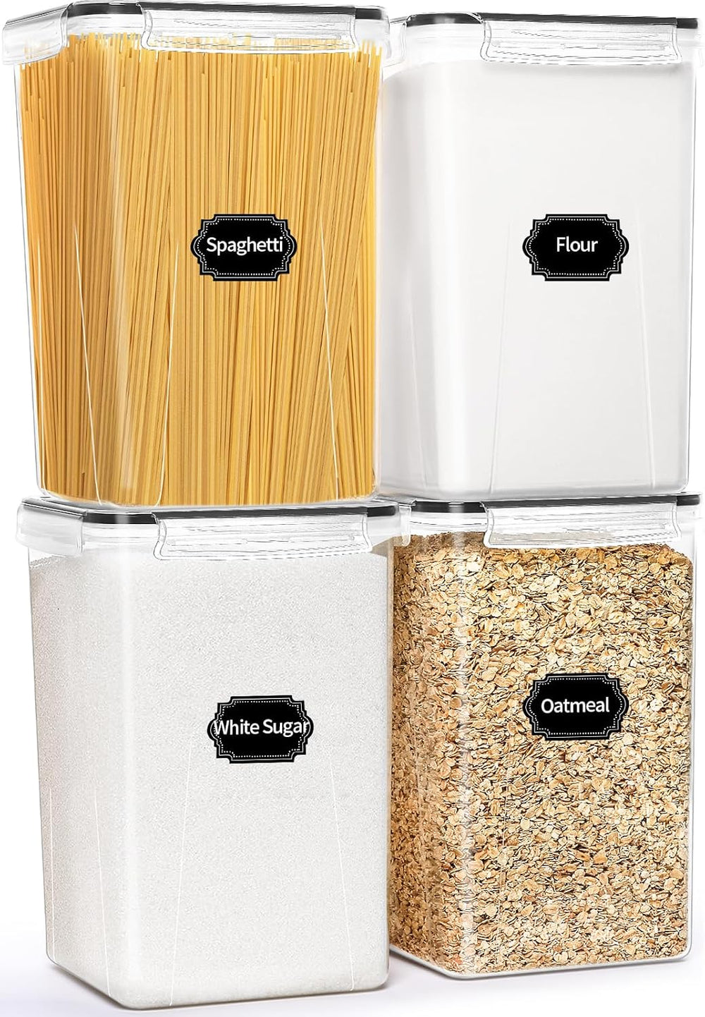 HKJ Chef 4 Pack Extra Large Airtight Food Storage Containers