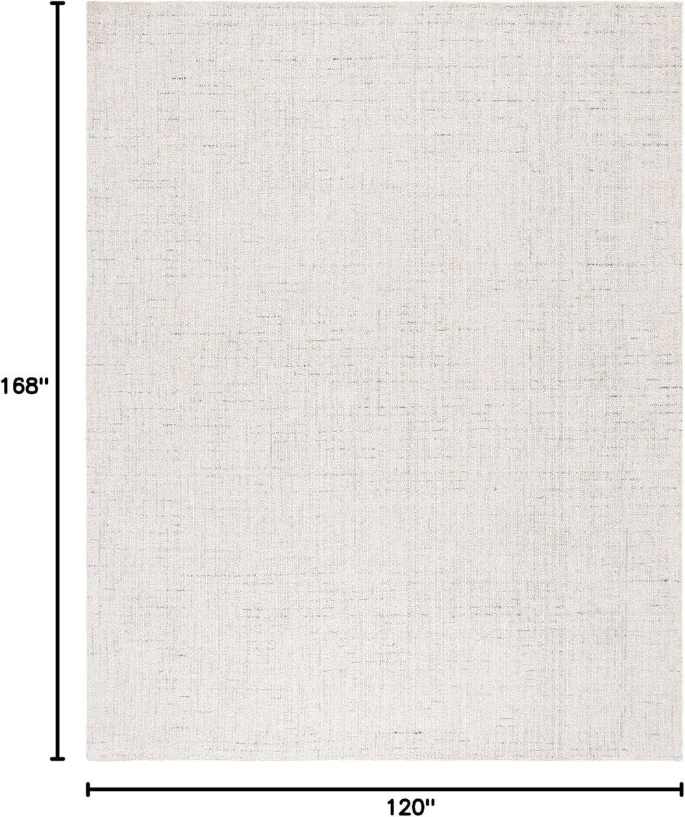 SAFAVIEH Abstract Area Rug 10x14, Wool Handmade Ivory & Light Grey ABT468K