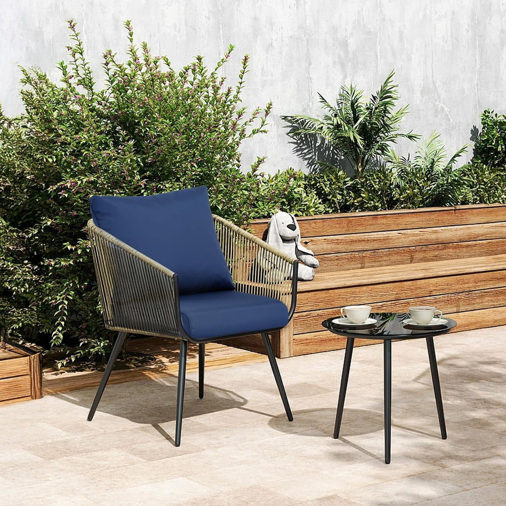 BPS 25 x 25 Inch Outdoor Chair Cushion Set