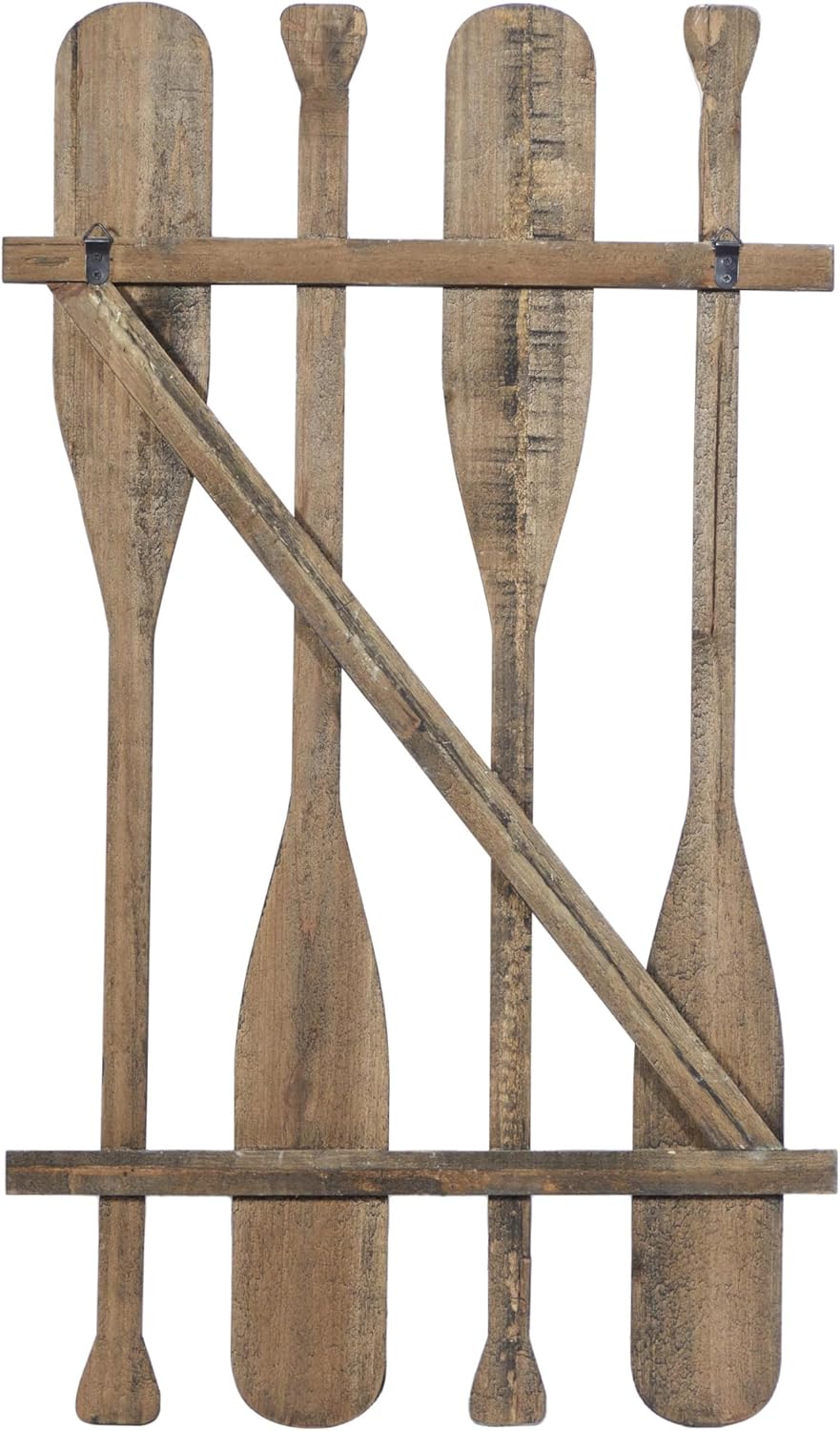 Deco 79 Wood Paddle Home Wall Decor Novelty Canoe Oar Wall Sculpture with Arr...