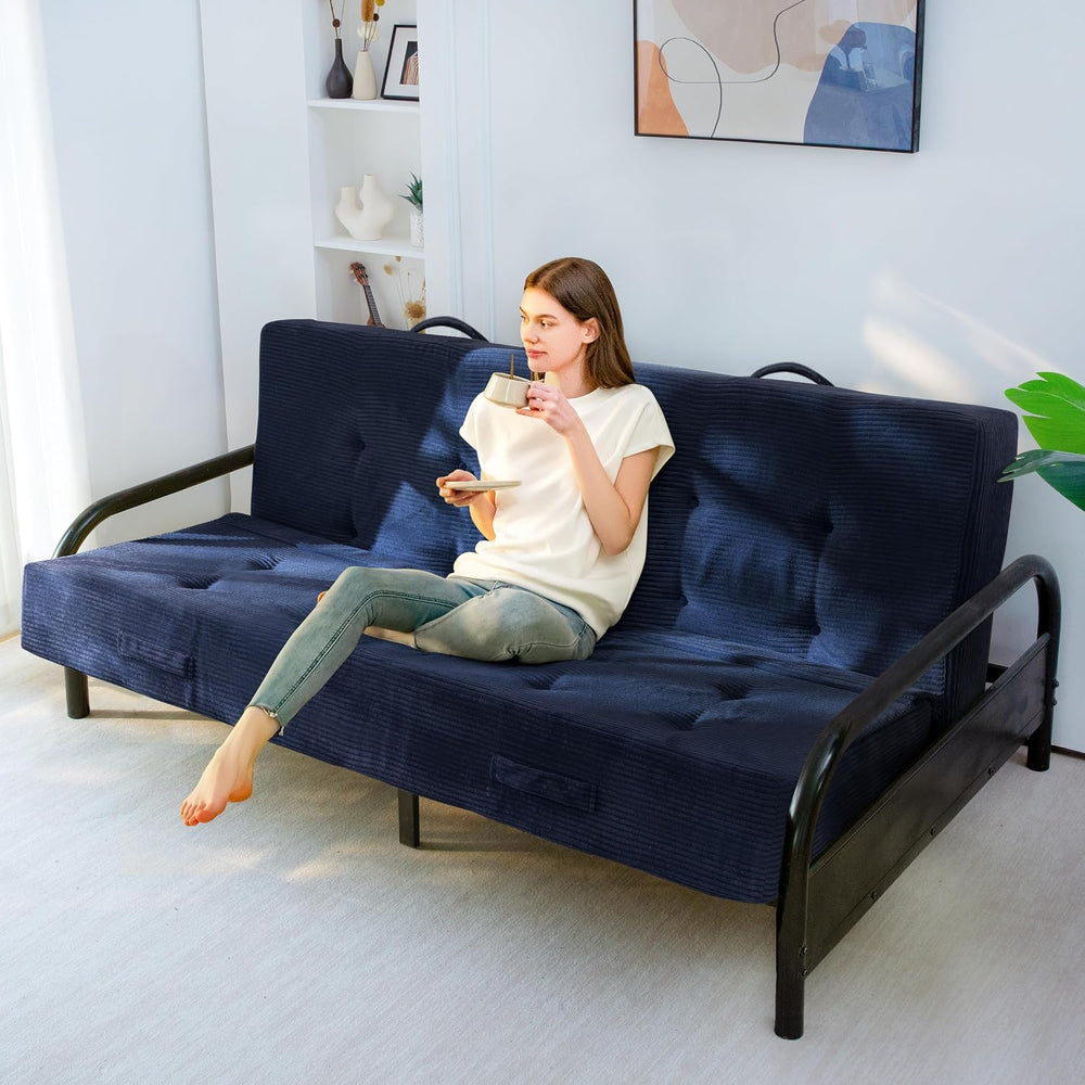 MAXYOYO Foldable Mattress, 8-Inch Tufted Futon Mattress with Handles