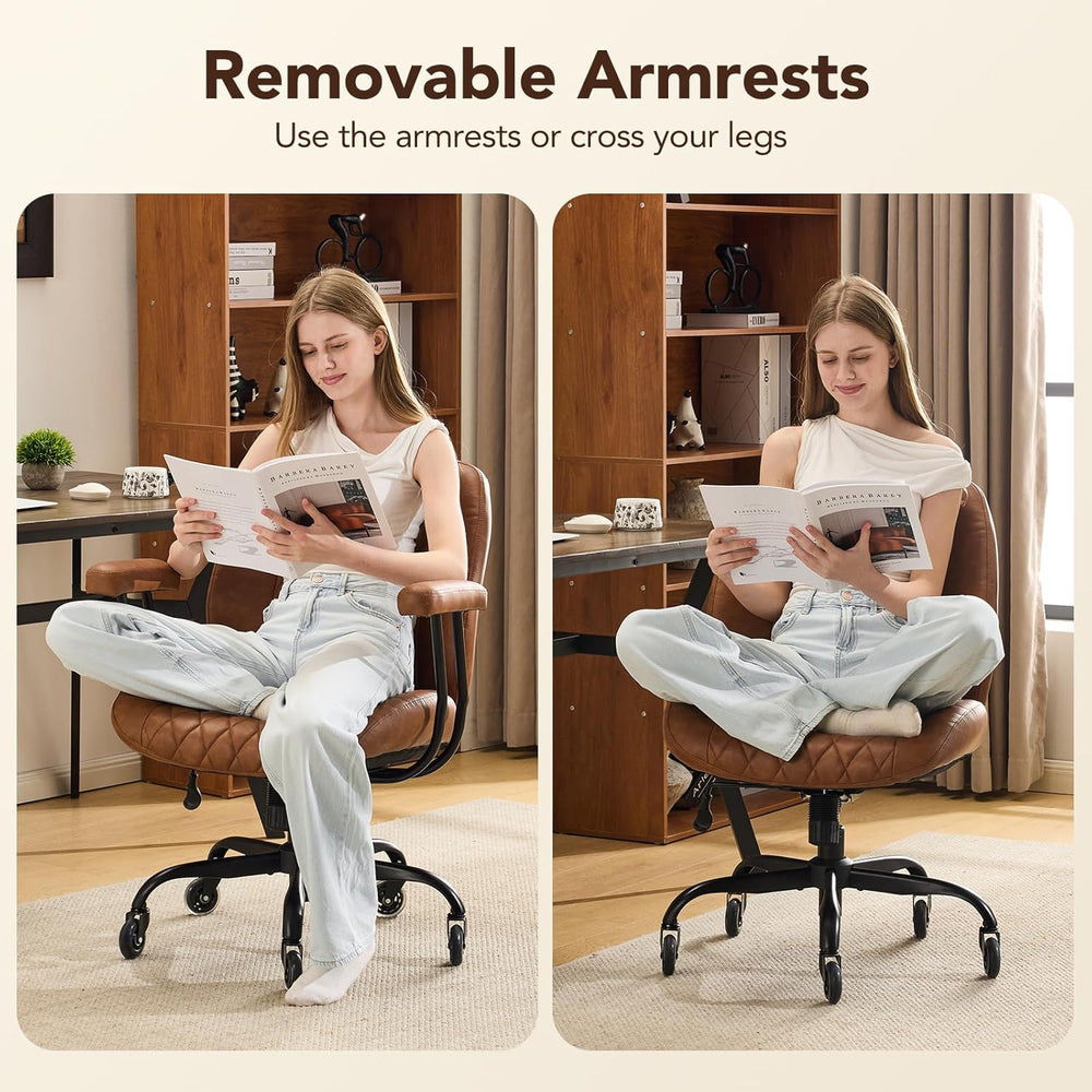 YFO Home Office Desk Chair Office Rubber Casters Ergonomic Computer Chair wit...
