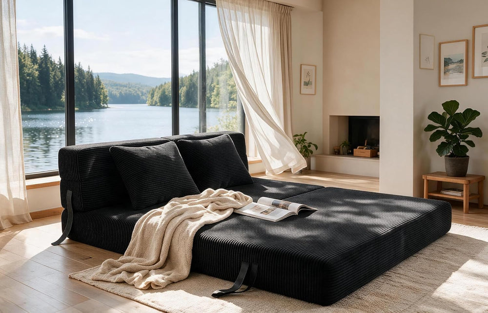 Convertible Sofa Bed,Loveseat Folding Floor Futon Sleeper Sofa Couch Bed