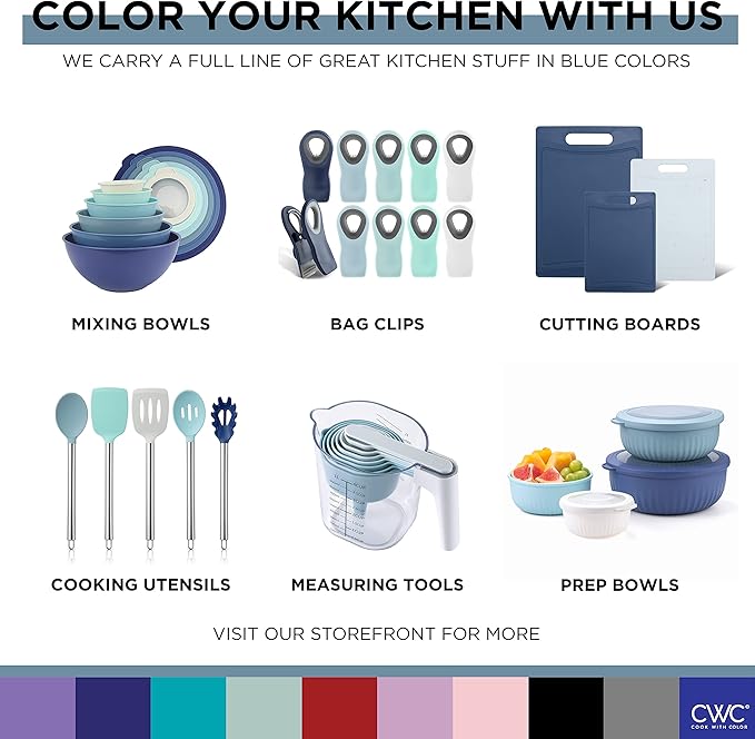 COOK WITH COLOR Non-Slip Cutting Board Set – Kitchen Essentials with Easy Grip