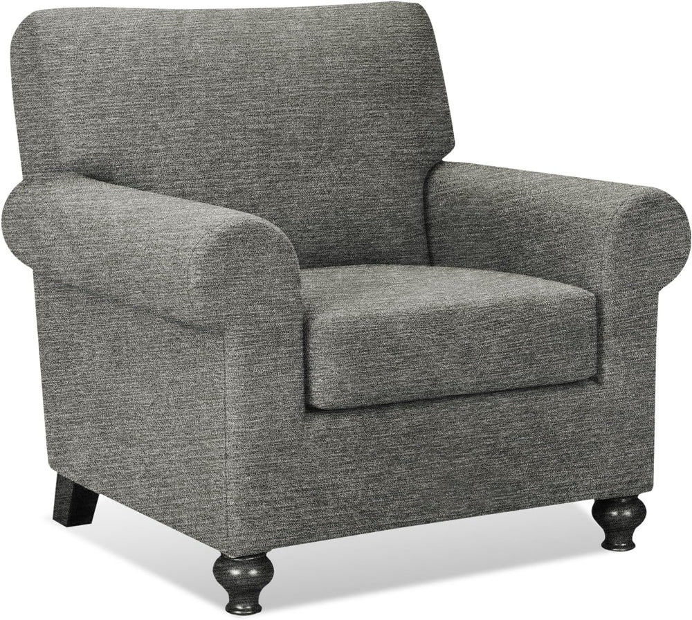 URBANLIFE 2-Piece Stretch Sofa Covers for 1 Cushion Couch, Light Gray