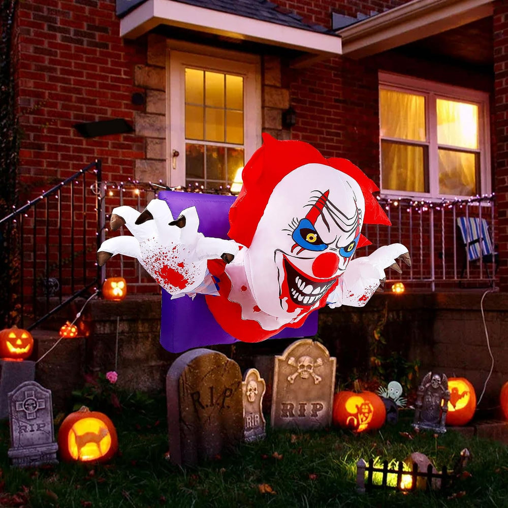 Lulu Home 4.1FT L Halloween Inflatable Clown Decoration