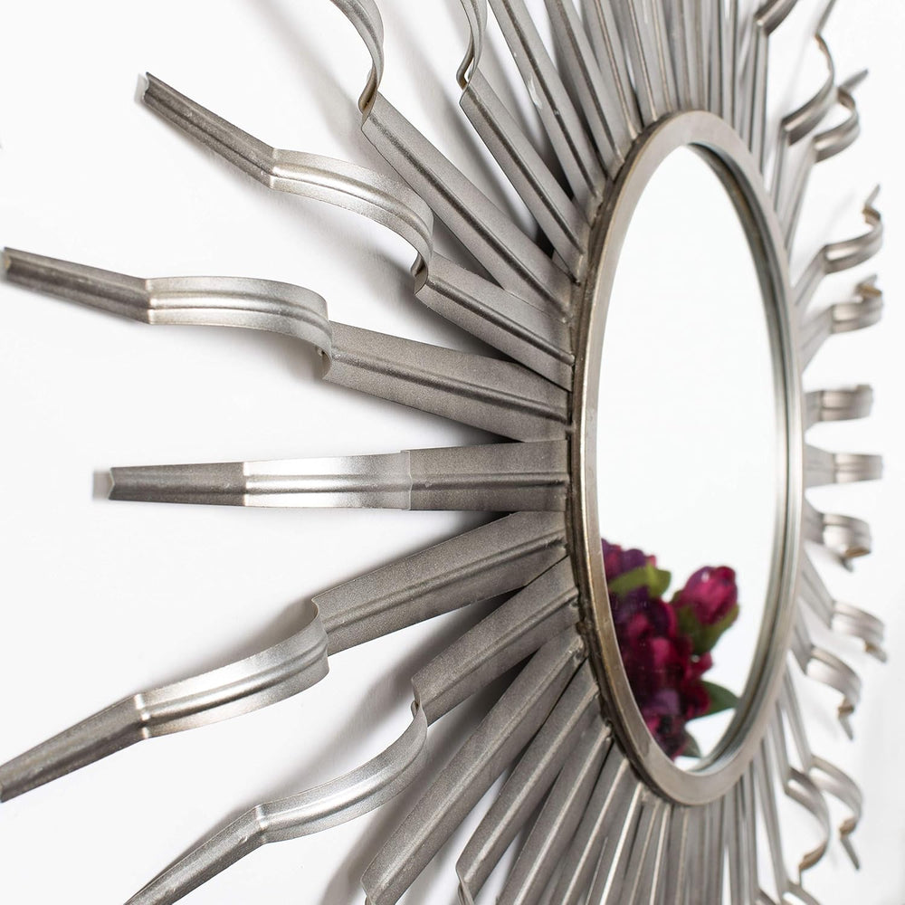 Safavieh Home Naya Gunmetal Sunburst 36-inch Decorative Accent Mirror